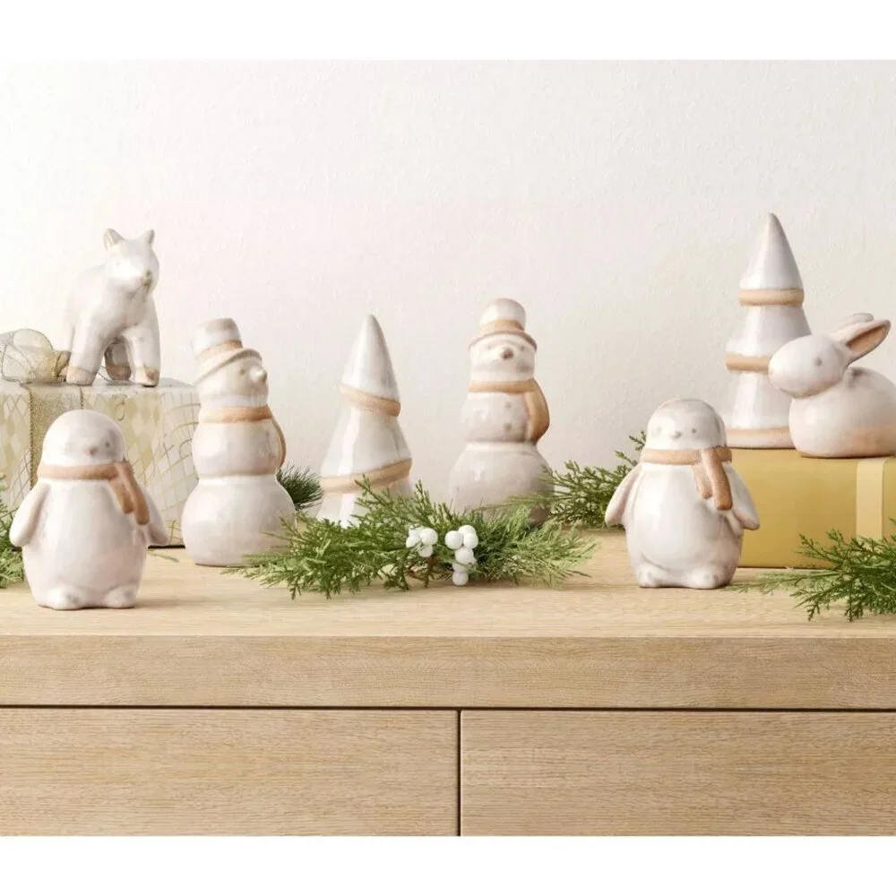Target 8 Pack Ceramic White Christmas Set - Wondershop™ Tabletop Decor Nature